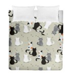 Cute Cat Seamless Pattern Duvet Cover Double Side (Full/ Double Size)