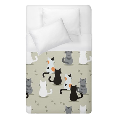 Cute Cat Seamless Pattern Duvet Cover (Single Size) from ArtsNow.com