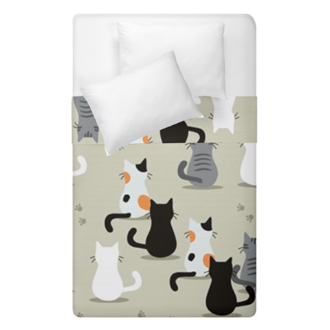 Cute Cat Seamless Pattern Duvet Cover Double Side (Single Size) from ArtsNow.com
