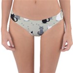 Cute Cat Seamless Pattern Reversible Hipster Bikini Bottoms