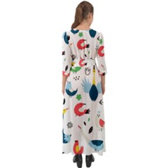 Button Up Boho Maxi Dress 