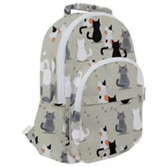 Rounded Multi Pocket Backpack 