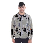 Cute Cat Seamless Pattern Men s Windbreaker