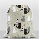 Cute Cat Seamless Pattern Drawstring Bag (Small)