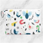 Vector Set Isolates With Cute Birds Scandinavian Style Canvas Cosmetic Bag (XL)
