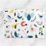 Vector Set Isolates With Cute Birds Scandinavian Style Canvas Cosmetic Bag (XXL)