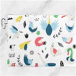 Vector Set Isolates With Cute Birds Scandinavian Style Canvas Cosmetic Bag (XXXL)