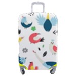 Vector Set Isolates With Cute Birds Scandinavian Style Luggage Cover (Medium)