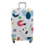Vector Set Isolates With Cute Birds Scandinavian Style Luggage Cover (Small)