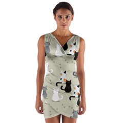 Wrap Front Bodycon Dress 