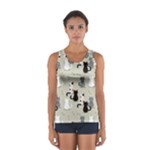 Cute Cat Seamless Pattern Sport Tank Top 
