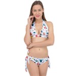 Vector Set Isolates With Cute Birds Scandinavian Style Tie It Up Bikini Set