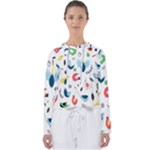 Vector Set Isolates With Cute Birds Scandinavian Style Women s Slouchy Sweat