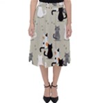 Cute Cat Seamless Pattern Classic Midi Skirt