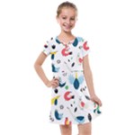 Vector Set Isolates With Cute Birds Scandinavian Style Kids  Cross Web Dress