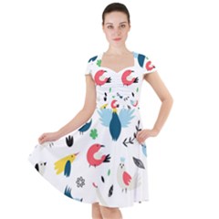 Cap Sleeve Midi Dress 