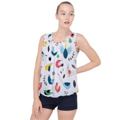 Bubble Hem Chiffon Tank Top 