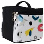 Vector Set Isolates With Cute Birds Scandinavian Style Make Up Travel Bag (Big)