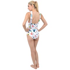 Cross Front Low Back Swimsuit 