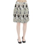 Cute Cat Seamless Pattern Pleated Skirt