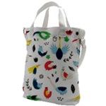 Vector Set Isolates With Cute Birds Scandinavian Style Canvas Messenger Bag