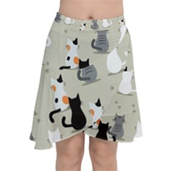 Chiffon Wrap Front Skirt 