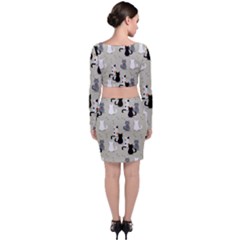 Long Sleeve Crop Top & Bodycon Skirt Set 