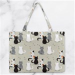 Cute Cat Seamless Pattern Zipper Medium Tote Bag