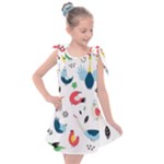 Vector Set Isolates With Cute Birds Scandinavian Style Kids  Tie Up Tunic Dress