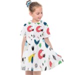 Vector Set Isolates With Cute Birds Scandinavian Style Kids  Sailor Dress