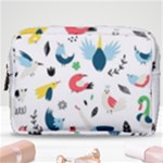 Vector Set Isolates With Cute Birds Scandinavian Style Make Up Pouch (Medium)