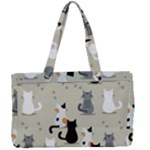 Cute Cat Seamless Pattern Canvas Work Bag