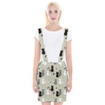 Cute Cat Seamless Pattern Braces Suspender Skirt