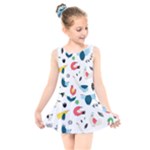 Vector Set Isolates With Cute Birds Scandinavian Style Kids  Skater Dress Swimsuit