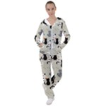 Cute Cat Seamless Pattern Women s Tracksuit
