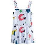 Vector Set Isolates With Cute Birds Scandinavian Style Kids  Layered Skirt Swimsuit