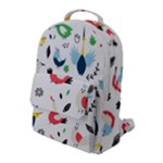 Vector Set Isolates With Cute Birds Scandinavian Style Flap Pocket Backpack (Large)