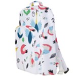 Vector Set Isolates With Cute Birds Scandinavian Style Double Compartment Backpack