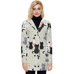 Button Up Hooded Coat  