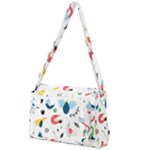 Vector Set Isolates With Cute Birds Scandinavian Style Front Pocket Crossbody Bag