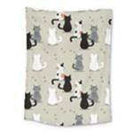 Cute Cat Seamless Pattern Medium Tapestry