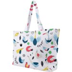Vector Set Isolates With Cute Birds Scandinavian Style Simple Shoulder Bag