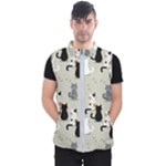 Cute Cat Seamless Pattern Men s Puffer Vest