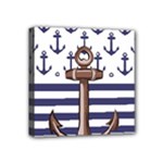 Anchor Background Design Mini Canvas 4  x 4  (Stretched)