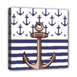 Anchor Background Design Mini Canvas 8  x 8  (Stretched)