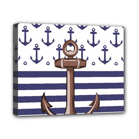 Anchor Background Design Canvas 10  x 8  (Stretched) from ArtsNow.com