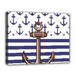 Anchor Background Design Canvas 14  x 11  (Stretched)