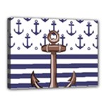 Anchor Background Design Canvas 16  x 12  (Stretched)