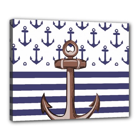 Anchor Background Design Canvas 20  x 16  (Stretched) from ArtsNow.com