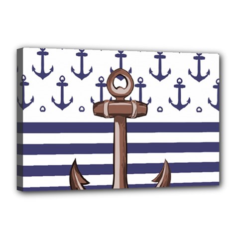 Anchor Background Design Canvas 18  x 12  (Stretched) from ArtsNow.com